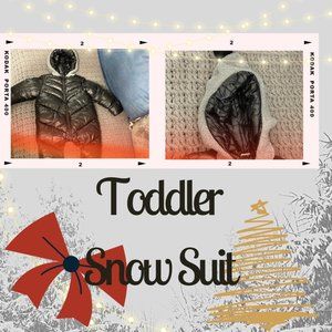 Toddler XL Puffer Snow Suit With Hood